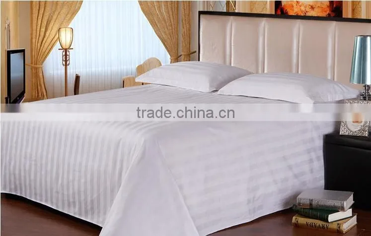 Golden 100% cotton 3cm stripe hotel bedding sets