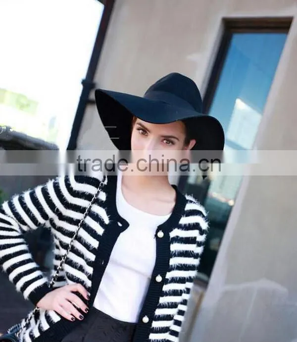 2015 New Design Woman Felt Hat Woman Wool Felt Hat With Ears Ladirs Wool Felt Hat
