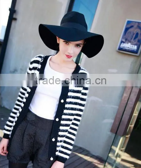 2015 New Design Woman Felt Hat Woman Wool Felt Hat With Ears Ladirs Wool Felt Hat