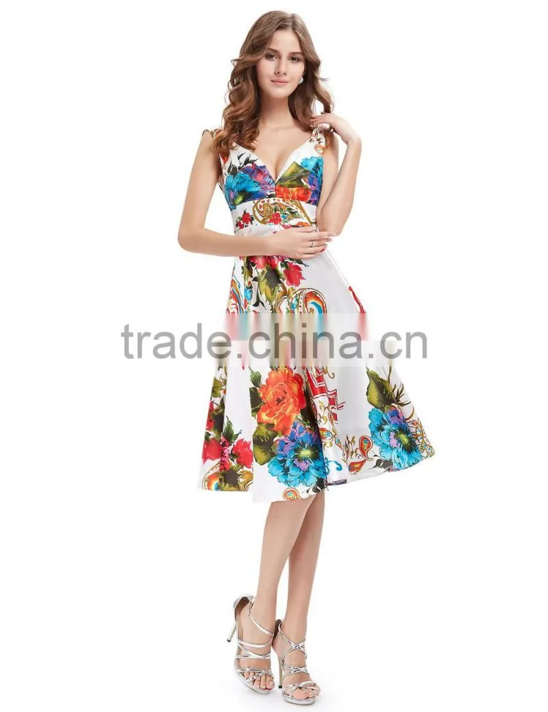 Wholesale Lady Fashion Sleeveless Floral Printed Halter Dresses Womens Backless Designs Satin Midi Dress