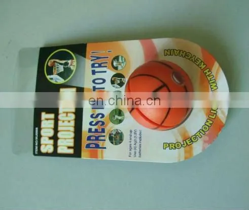 projector logo basketball ball keychain flashlight with good quality
