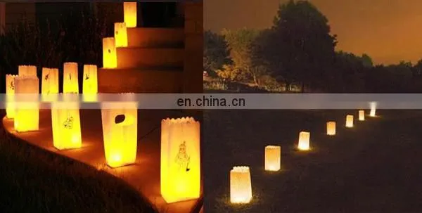flame retardant luminary wedding candle bag