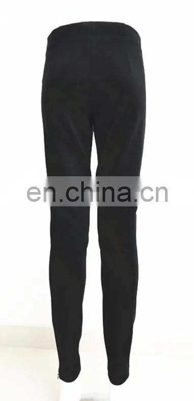 wholesale stretch knit panel leather legging stretch pants