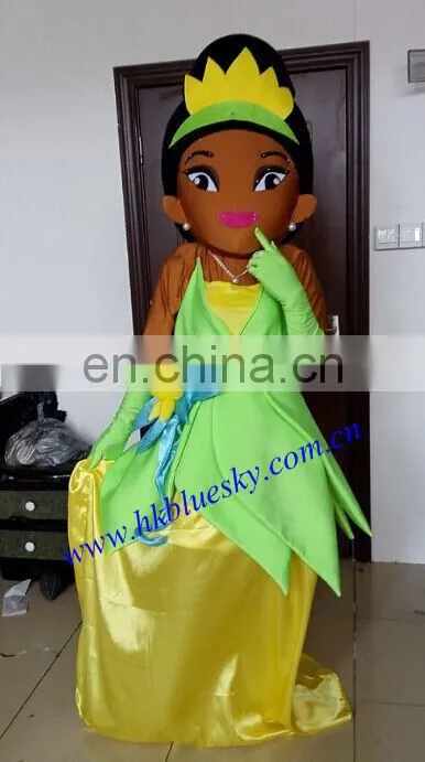 Character tiana cartoon mascot costume for Halloween