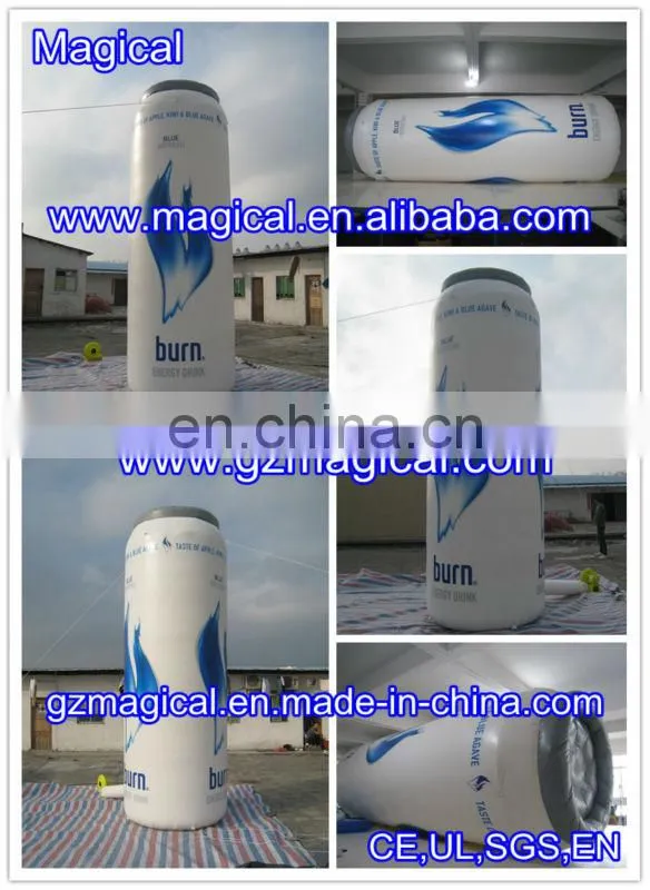 inflatable soft water beverage can/ inflatable drinking alcohol can