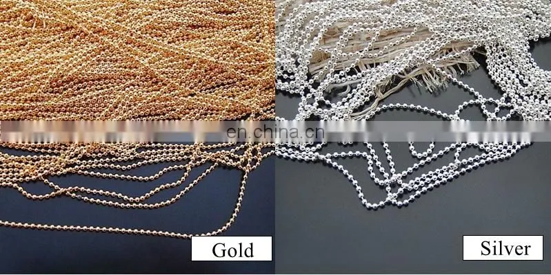 Decorative Metal Stainless Steel Ball Chain For Hang Tag In 1-12mm