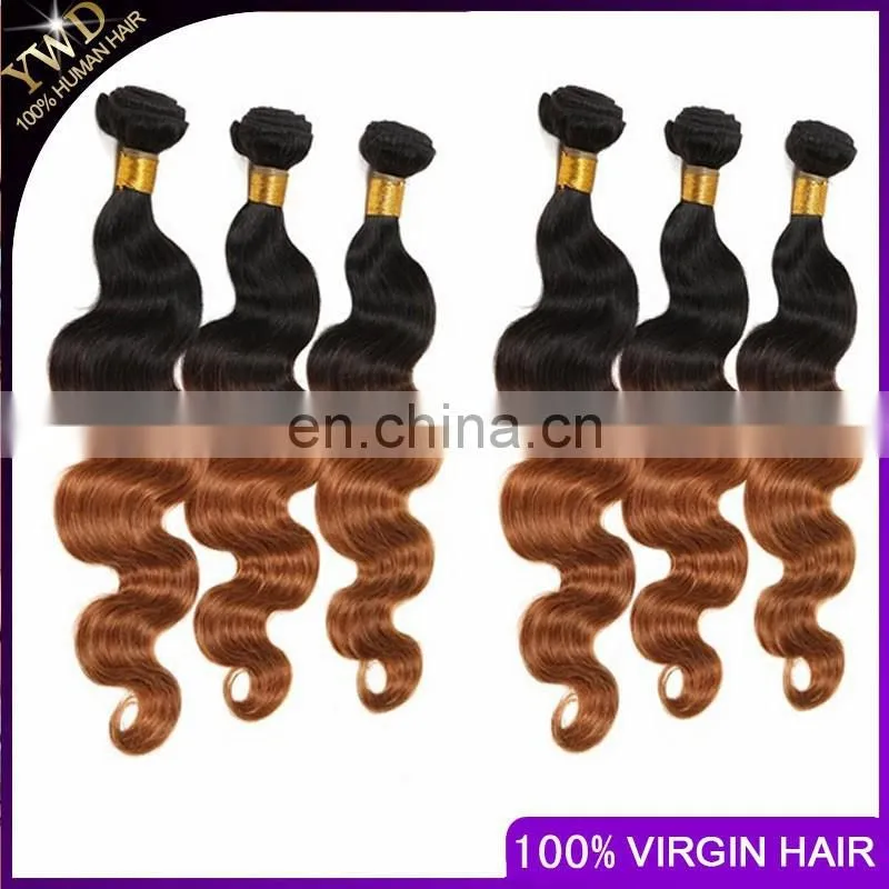 cheap price 100% remy body wave New hair 3 bundles/lot two tone ombre T1b-30 Brazilian human hair