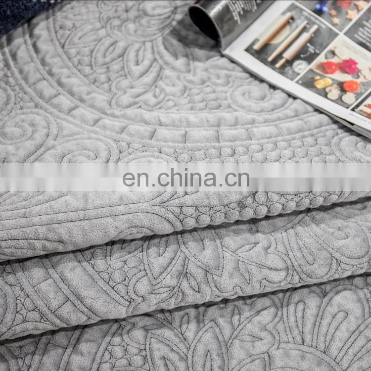 China factory custom Queen Size dark grey Mandala Embroidered Quilt Cover/Bedding Set