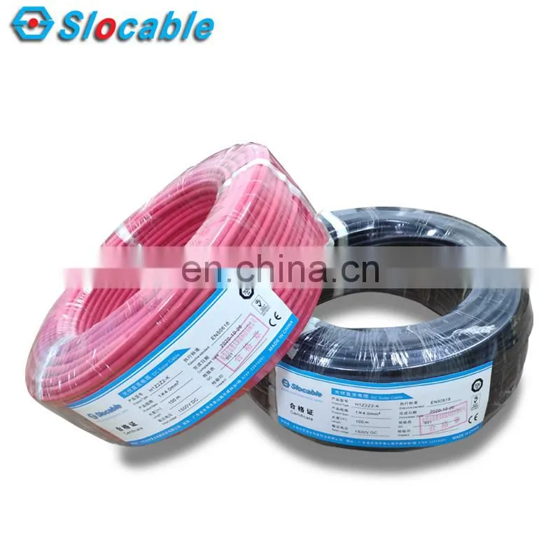 Slocable 1500V High Quality Halogen-free and UV Resistant 4.0mm2 Solar Cable Made in China