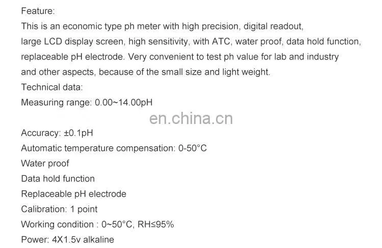 PH-033 Ph Pen Tester Probe Digital Ph Meter