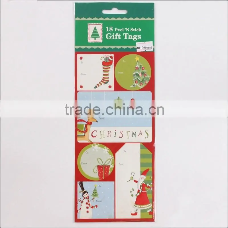 Christmas Gift Tags Foil Sticker Festive Gift Tags