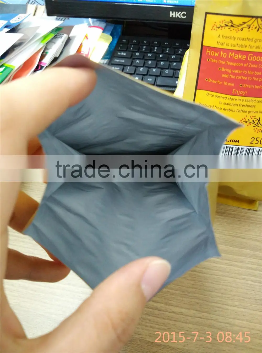 Side Gusset Plastic Lamination Coffee Pouch