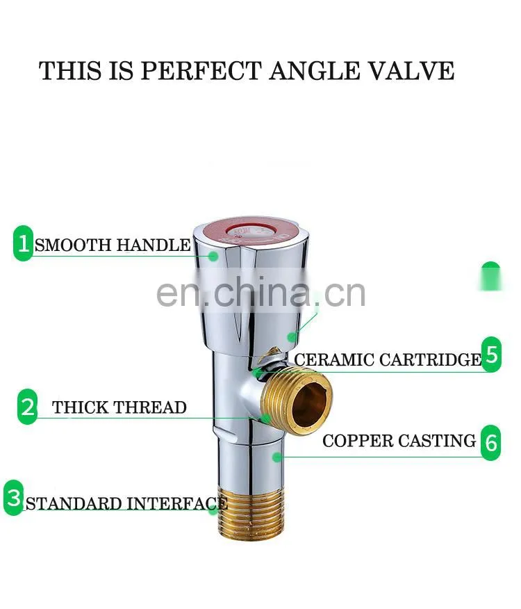 High Quality health faucet accessories Forged brass angle valve