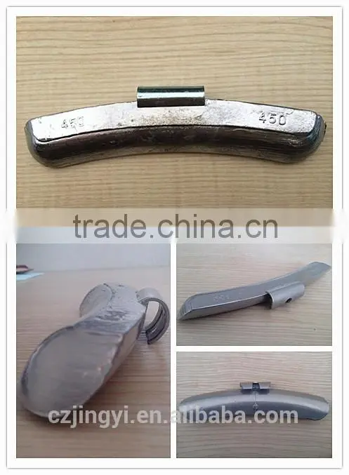 Pb lead clip on wheel weight for big bus in hot sale 450g