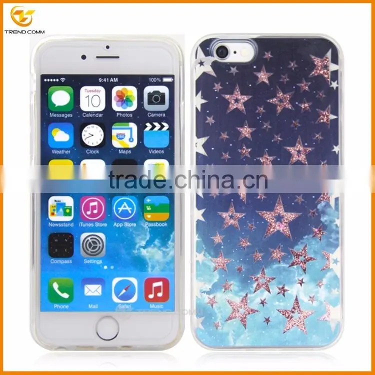 for iphone 6 plus mermaid printed 3d quicksand tpu phone case