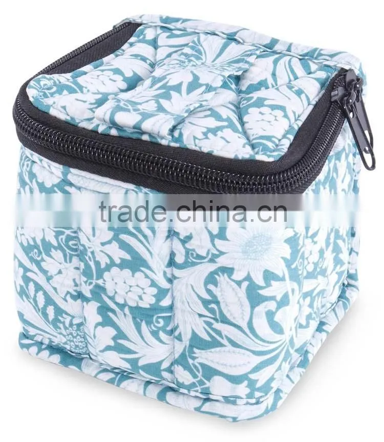 custom make small printed canvas essential oil carrying case, 9bottles popular sell canvas essential oil carry bag for travel