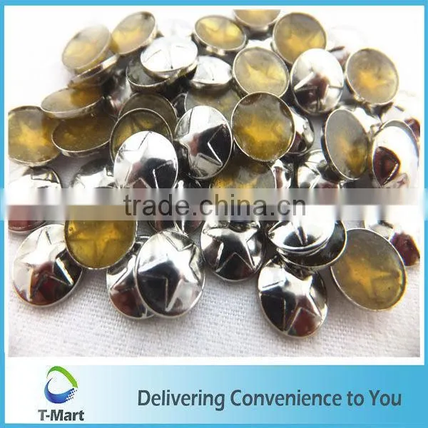 skull metal hotfix copper studs