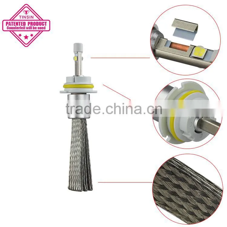 led headlight tiansheng fanless 6000k h1 led headlight h4 car led headlight without fan