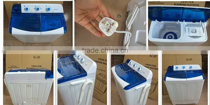 Semi automatic double tub top loading mini washer