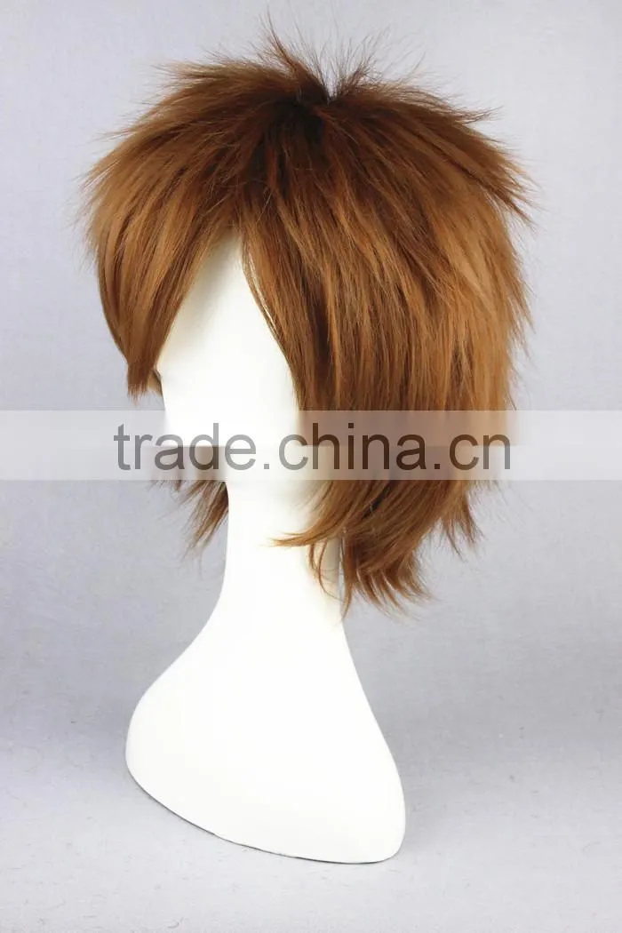 High Quality 35cm Short Straight Naruto wig Sabaku no Gaara Brown Wig Cosplay Synthetic Anime Wig Cosplay Hair Wigs