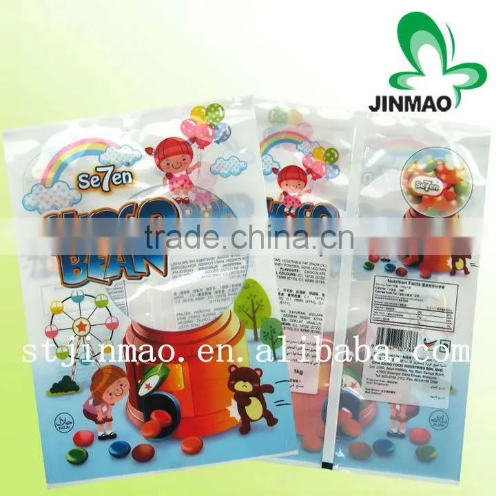 Back sealed flexible printing plastic candy bags wholesale