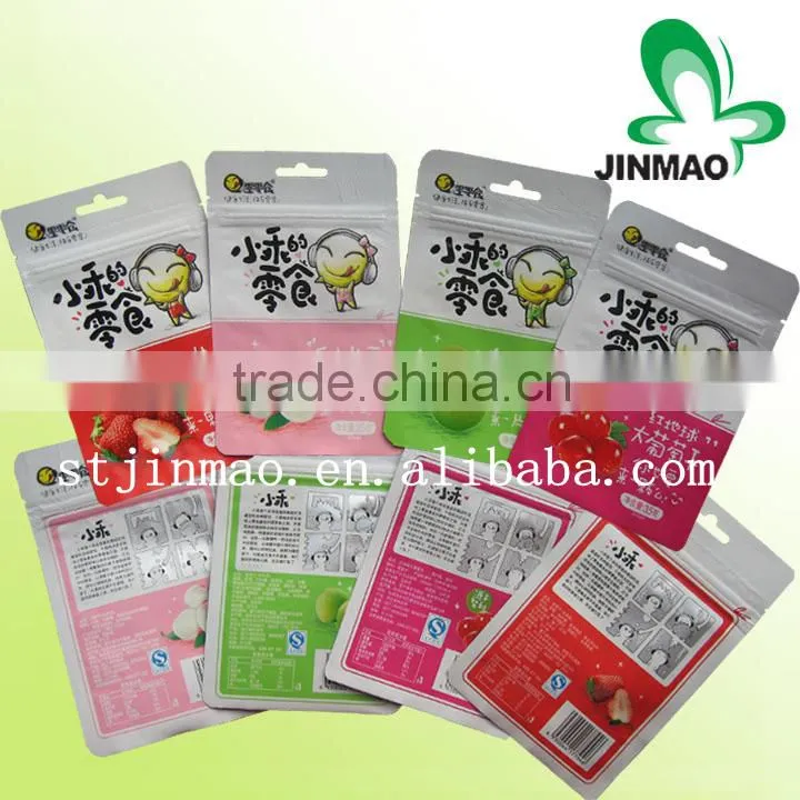 Customized Printing Food Snack Bag With Zipper