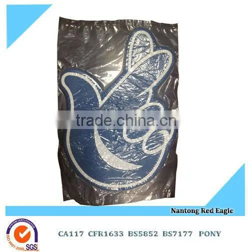 OEM logo color printing sports fun foam hand/ 1 foam finger
