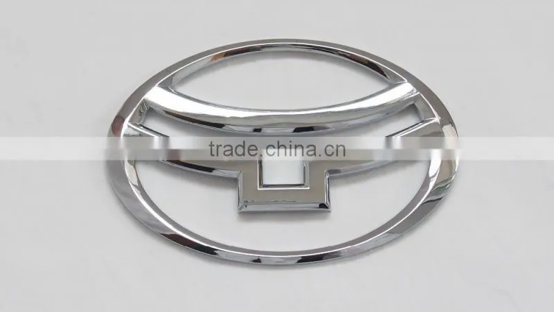Custom deisgn for any shape abs plastic chrome car logo sticker