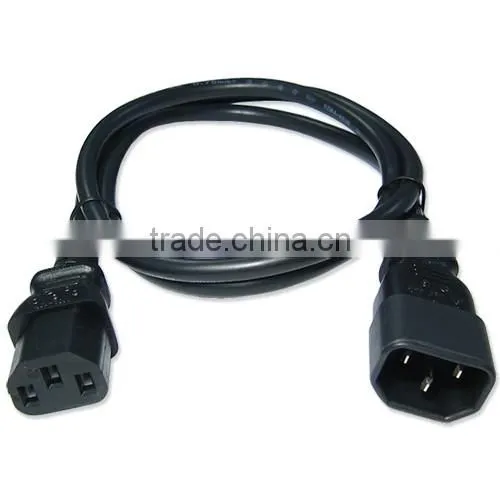 Reliable Quality Convenient IEC C13/C14 Power Cord Cable Extension/Power Cold devices Cable Extension 90cm