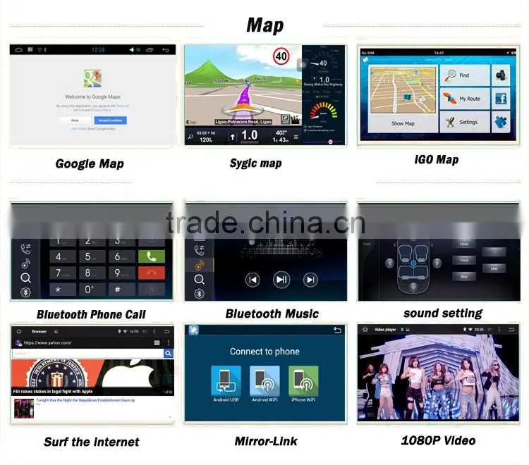 Wecaro WC-TH8012 android 5.1.1 car radio navigation for toyota highlander 2008-2014 android car dvd Bluetooth WIFI 3G Playstore