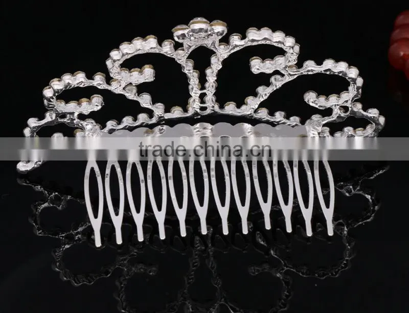 Elegant rhinestone and crystal beauty pageant crowns&tiaras small delica hair accessories