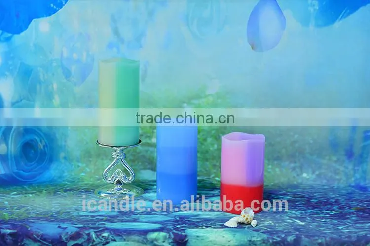 Moving Wick Unscented Wax Pillar Candle led mirage flameless candle
