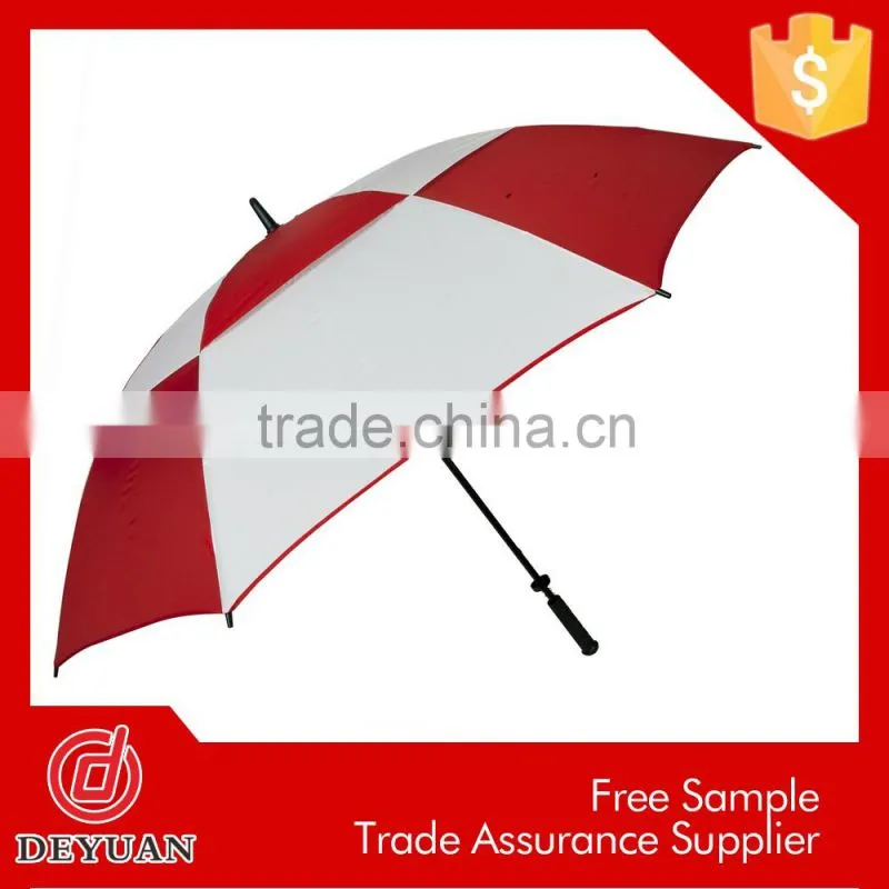 wholesale auto open winderproof plastic handle golf umbrellas