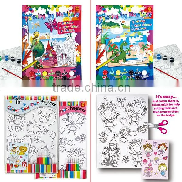Hot Sale Coloring Custom Funny Educational Souvenir Kids Magnets for Fridge