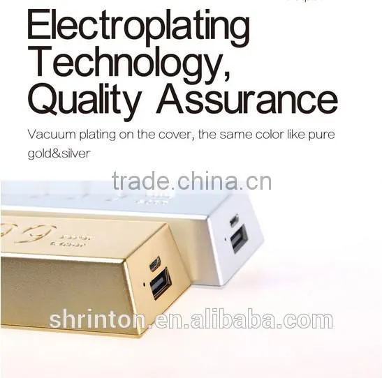 Gold BAR, Hot selling Power Bank 6666mah from China power bank Factory