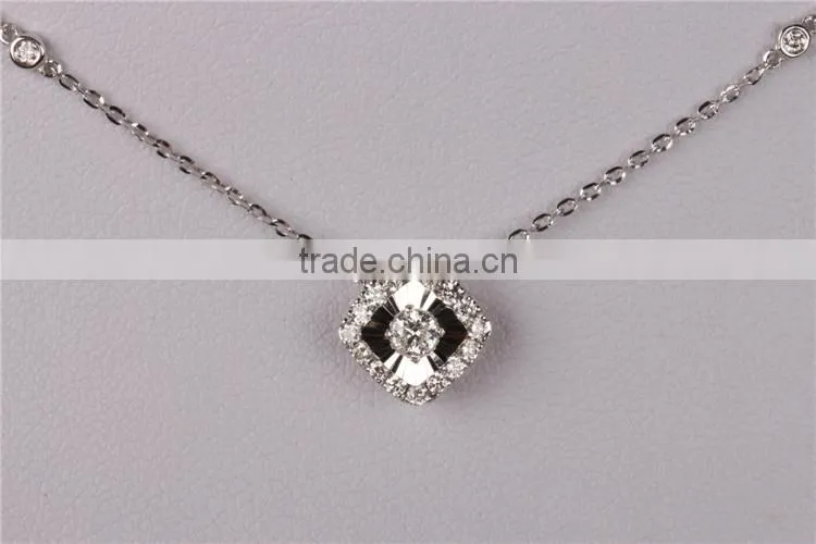 Factory handdcrafted custom sparkle design silverengagement necklace set