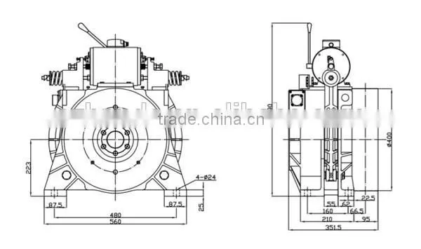 Elevator Gearless Traction Machine MCG150, Lift Motor