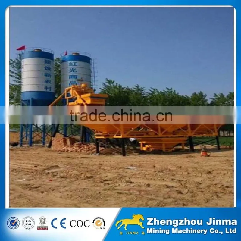 Stationary concrete mixing plant with capacity from 25 m3/h to 80m3/h
