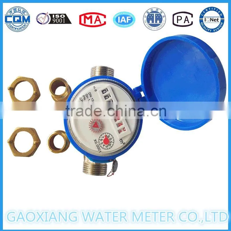 Single jet brass water meter water meter factory