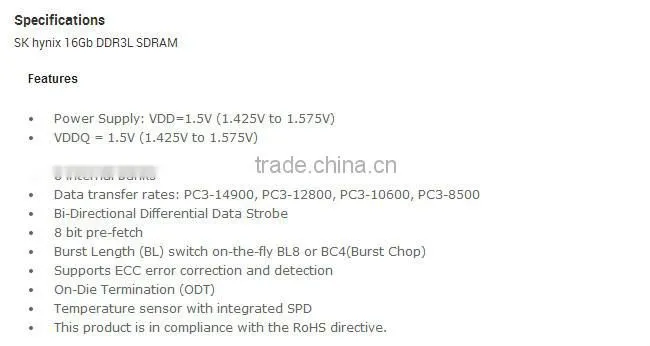 HMT82GV7MMR4A ddr3 16GB PC1333 server ram