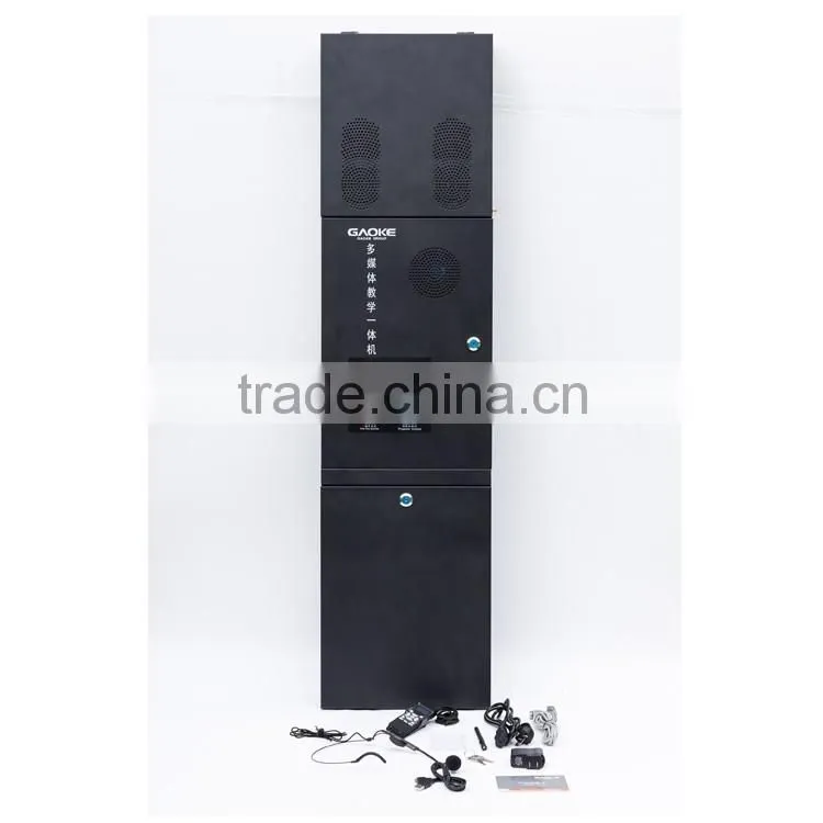 GAOKE all in one multimedia wall mounted device interactive whiteboard with built in Mini OPS 5mega visualizer and 2*15W speaker