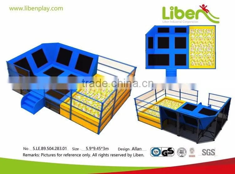 2016 Newly Indoor Trampoline with Ball Pool Kids Big Trampoline Park