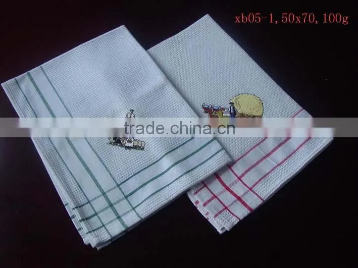 cotton embroidery design kitchen towel