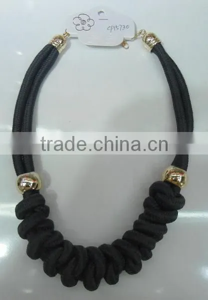 Neon colored braided fashion rope handmade necklace