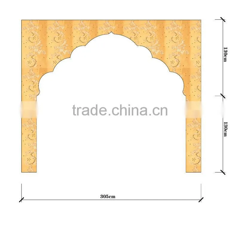 golden wedding decoration backdrop(AFB-001)