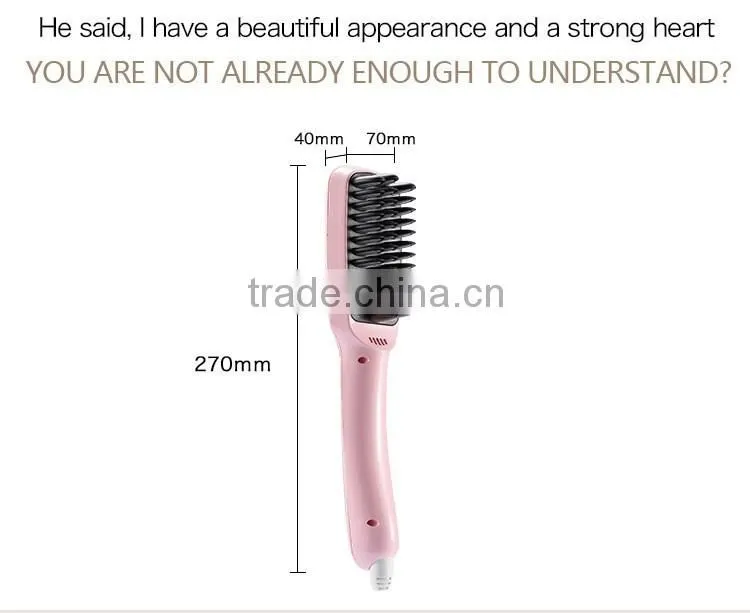 pro styler new hair curling brush hair straightening straight ceramic flat iron comb as seen on tv hairdressing salon equipment