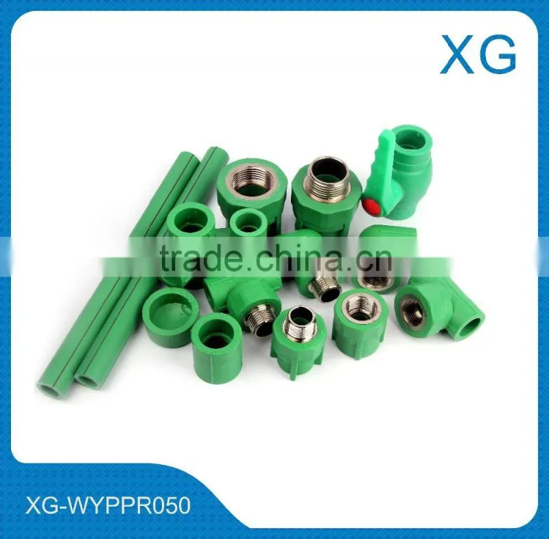 PPR pipe fittings equal tee/plastic water pipe tee/hot sale cheap price ppr tee/ppr barred y type reducing tee
