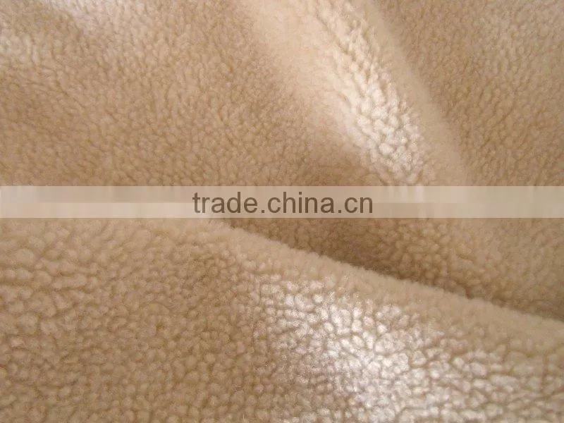Sherpa Cashmere bonded with suede