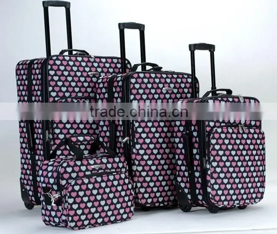 stock stoklot overstock closeout 3pcs 4pcs printed carry on trolley baggage set
