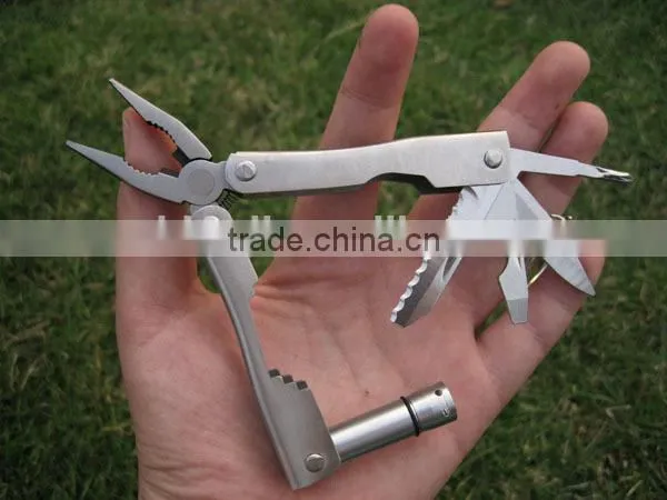 outdoor camping multi functional folding knife with LED